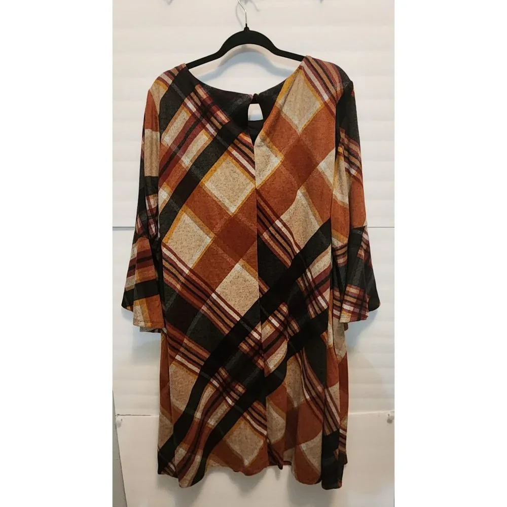 Jessica Howard JH Plaid Dress 3X - Picture 4 of 12